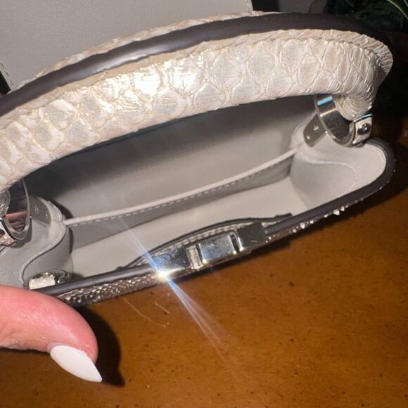 EXTREMELY RARE NEW Louis Vuitton Gold Python Capucines Mini Bag Paris Exclusive - Picture 7 of 15